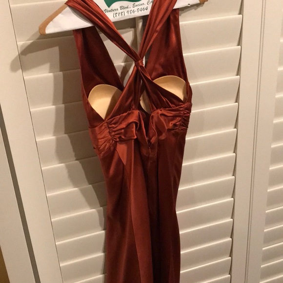 Burnt orange evening gown - Picture 3 of 4